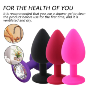 Exotic Silicone Gemstone Anal Butt Plugs for Women