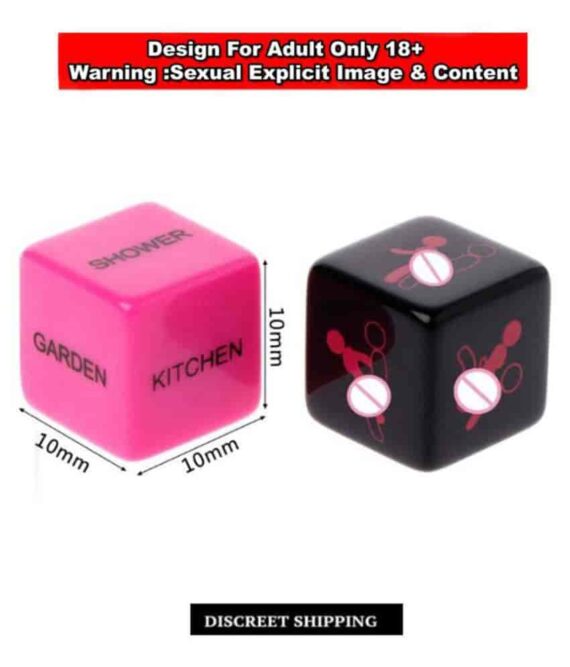 Multi Sex Poses and Dares Pink-Black Couple Dice Set