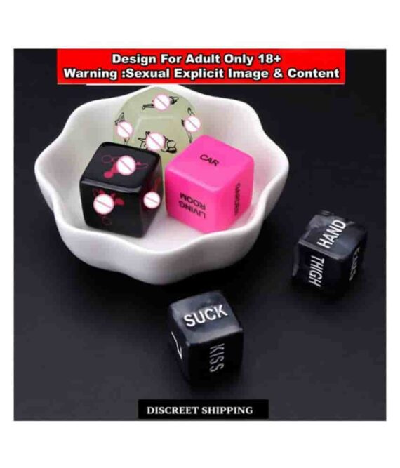 Multi Sex Poses and Dares Pink-Black Couple Dice Set