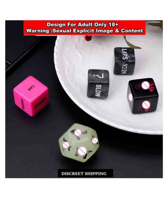 Multi Sex Poses and Dares Pink-Black Couple Dice Set