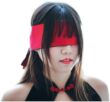Blindfold (red + black)
